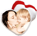 Cuscino cuore con foto
