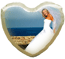 Cuscino raso cuore con foto