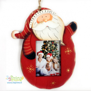 decorazioni natalizie portafoto babbo natale