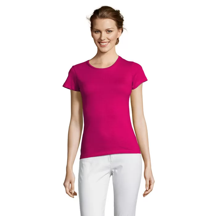 T-shirt donna in cotone 150 g personalizzata – Fuchsia