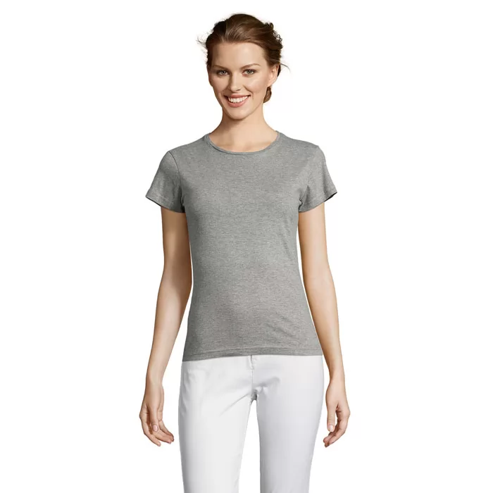 T-shirt donna in cotone 150 g personalizzata – Grigio Melange