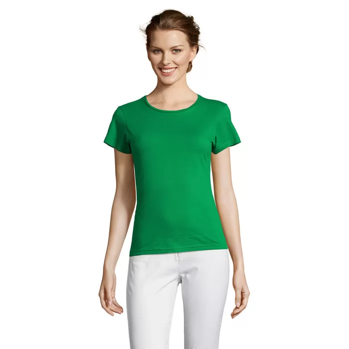 T-shirt donna in cotone 150 g personalizzata – Verde Foglia