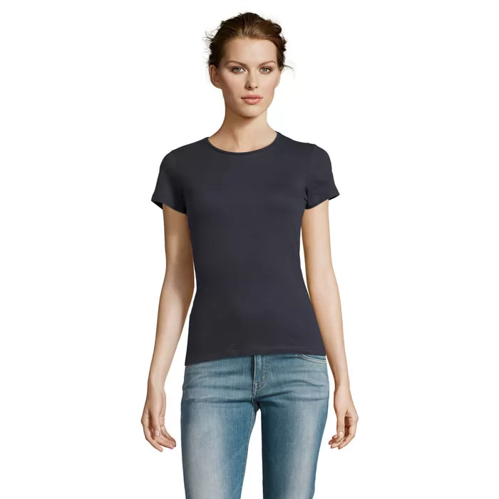 T-shirt donna in cotone 150 g personalizzata – Blu Navy